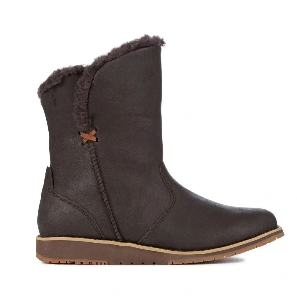 EMU Australia Womens Featherwood Mini Boots Brown Size 8